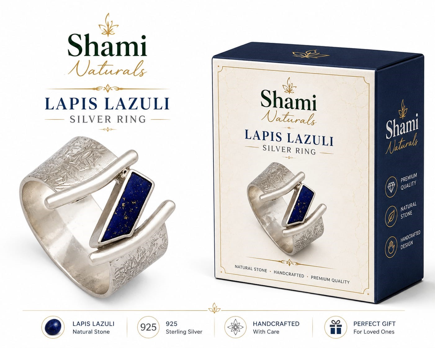 Shami - Lapis Lazuli Silver Ring