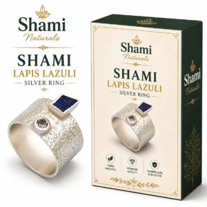 Sehraan - Lapis Lazuli and White Topaz Silver Ring